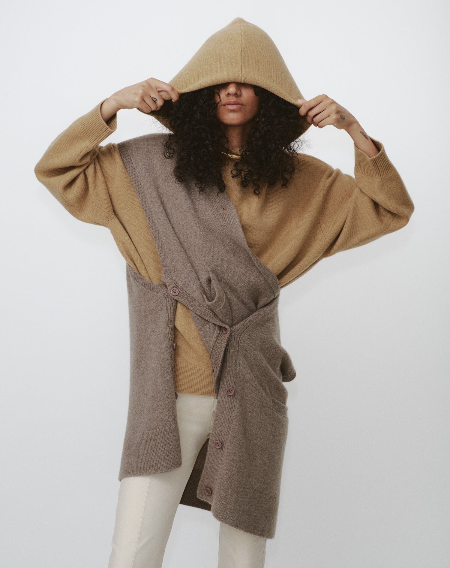 Pure Cashmere 100% side open vest | WANDERUNG（ワンデルング）公式